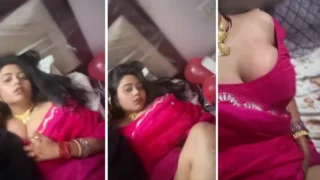 Newlywed Married Big Boobs Wife In Saree Fucked by Husband